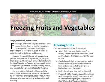 Image of Freezing Fruits and Vegetables publication