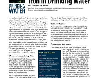 Image of Iron in Drinking Water publication