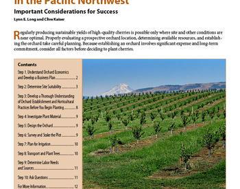 Image of Sweet Cherry Orchard Establishment in the Pacific Northwest publication