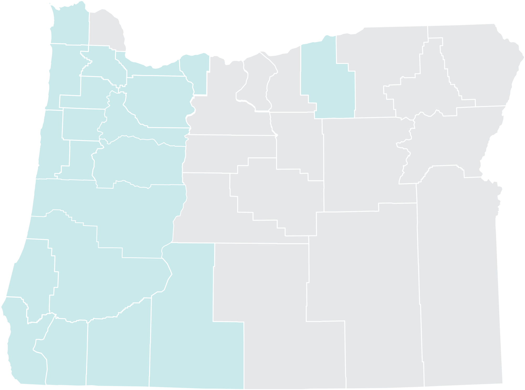 western Oregon counties