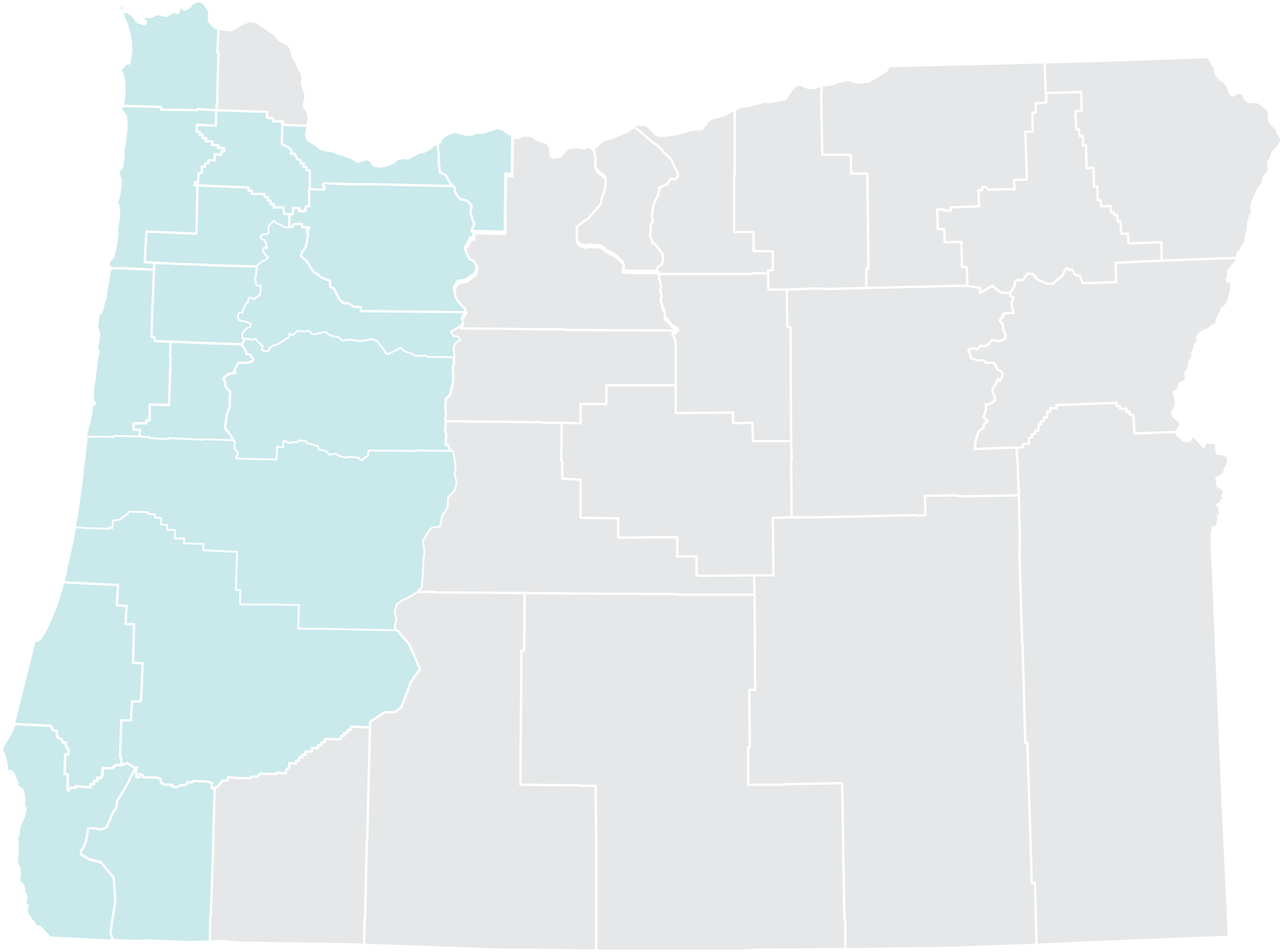 western Oregon counties