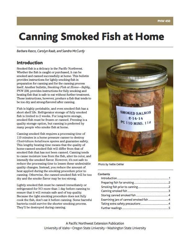 Image of Canning Smoked Fish at Home publication