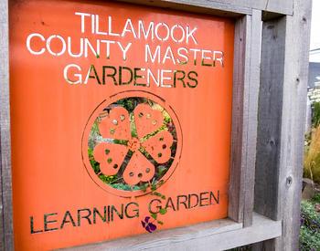 Tillamook County Master Gardeners Learning Garden Sign