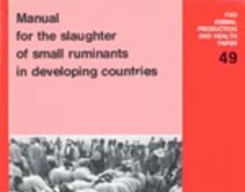 Manual for the Slaughter of Small Ruminants in Developing Countries