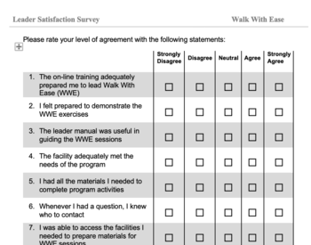 Leader satisfaction survey