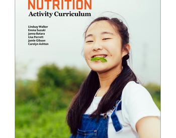 4-h food and fun nutrition activity photo girl with leaf in mouth