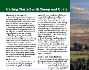 Cover image of Living on The Land: Getting Started with Sheep and Goats