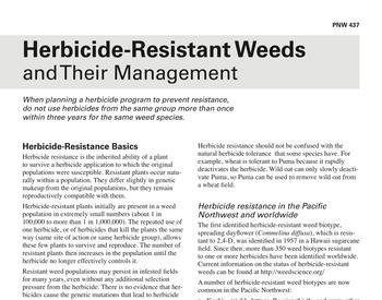 Image of "Herbicide-Resistant Weeds and Their Management" publication