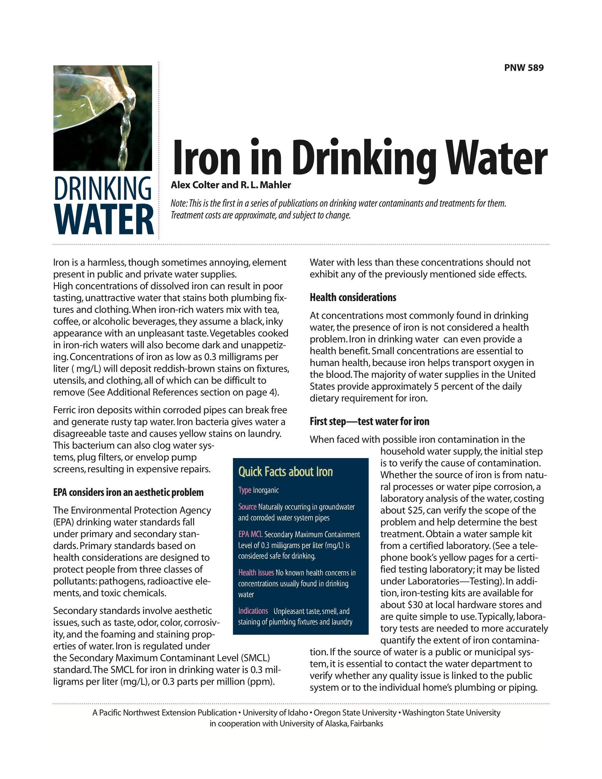 Iron in Drinking Water | OSU Extension Service, image size:2000x2587