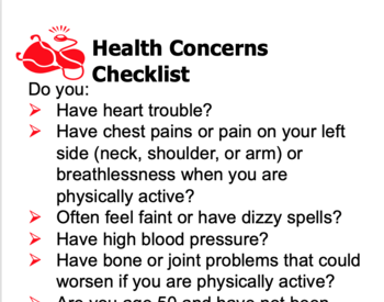 View of checklist