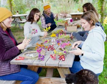 Flower workshop on farm