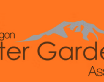 Central Oregon Master Gardener Association logo, mountain and plant